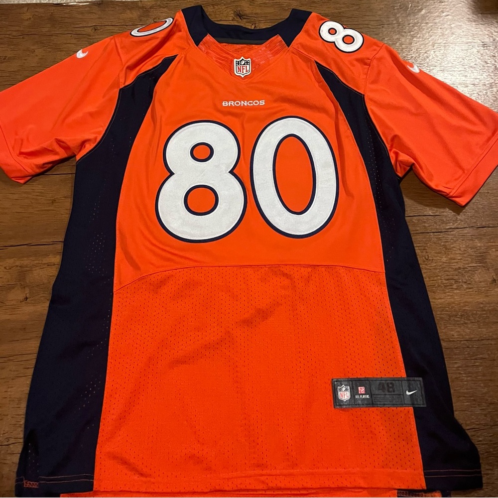 Nike Denver Broncos Orange and Navy Men's Jersey